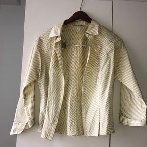 Kay Unger Vinyage yellow button down shirt
